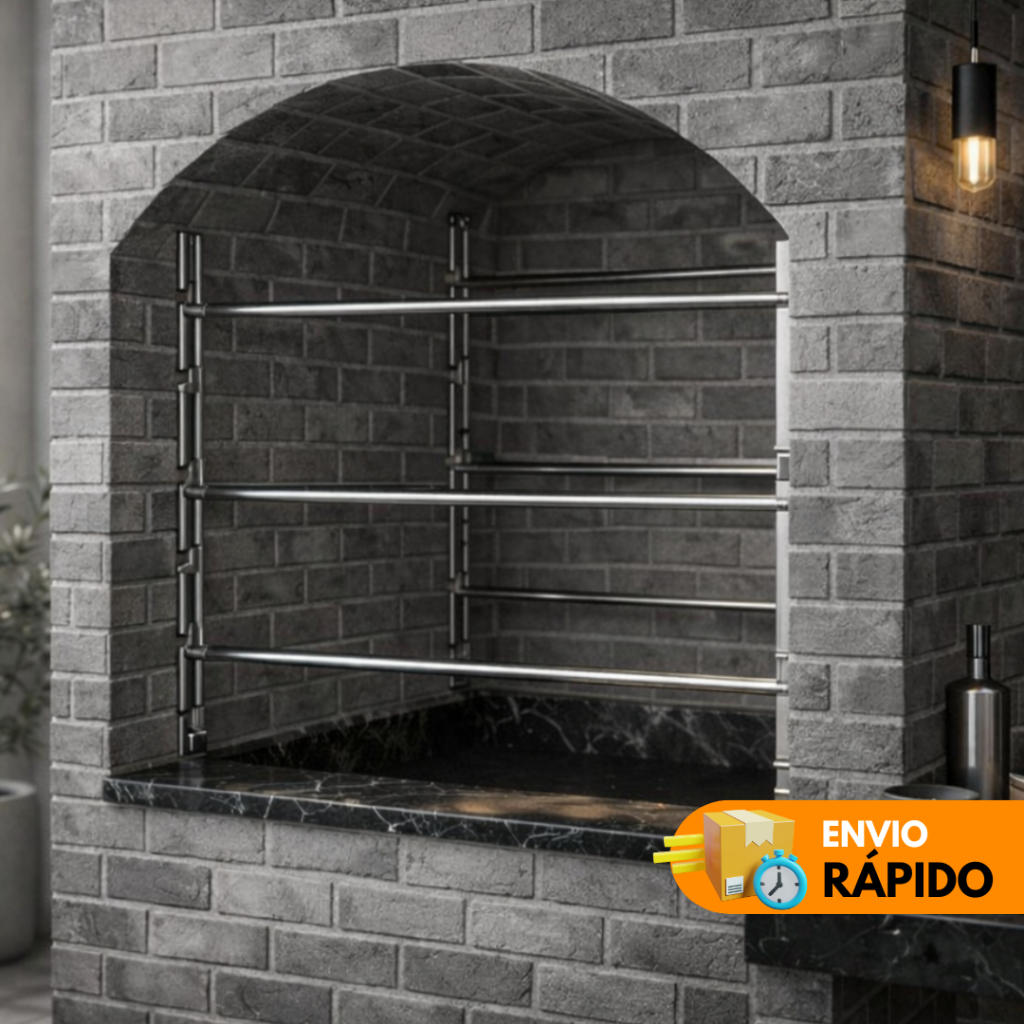 Suporte para Churrasqueira de Inox Apoio para Grelhas e Espetos