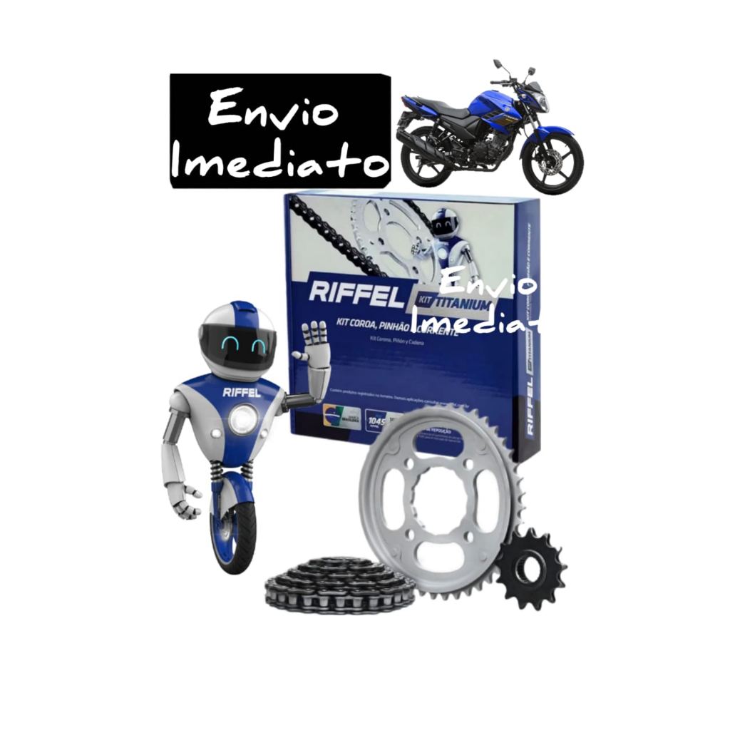 Kit Relação Transmissão Yamaha Fazer 150 / Factor 150 Riffel em Oferta na Shopee