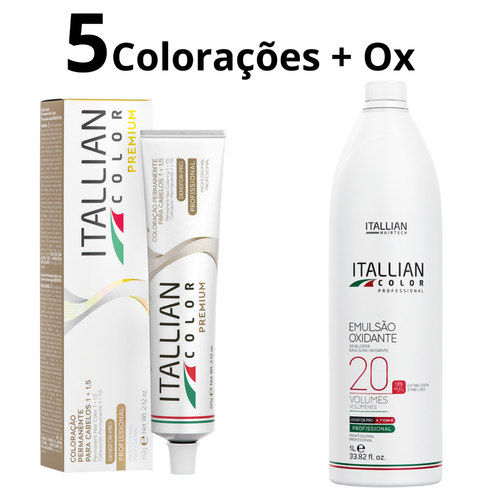 Kit 5 Tinta + Ox 20v Preto 1.0 Coloração em Oferta na Shopee