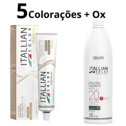 Kit 5 Tinta + Ox 20v Castanho Claro 5.0 Coloração