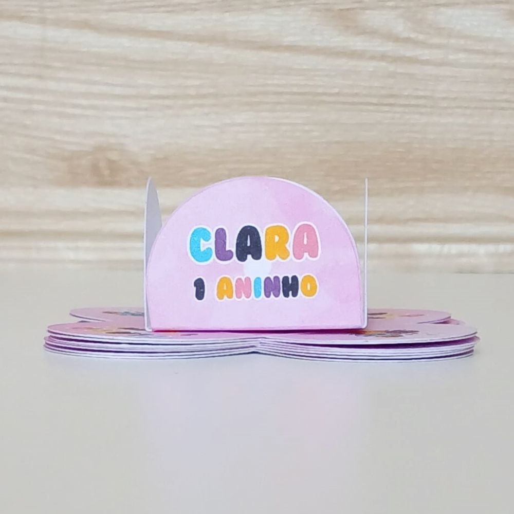 Forminha para Doces Personalizada Bolofofo Menina | Festa de Aniversário | Decoração de Mesa | Lembrancinha