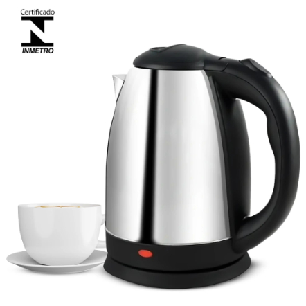 Chaleira Elétrica Térmica Bule Com Tampa Inox 1,8L