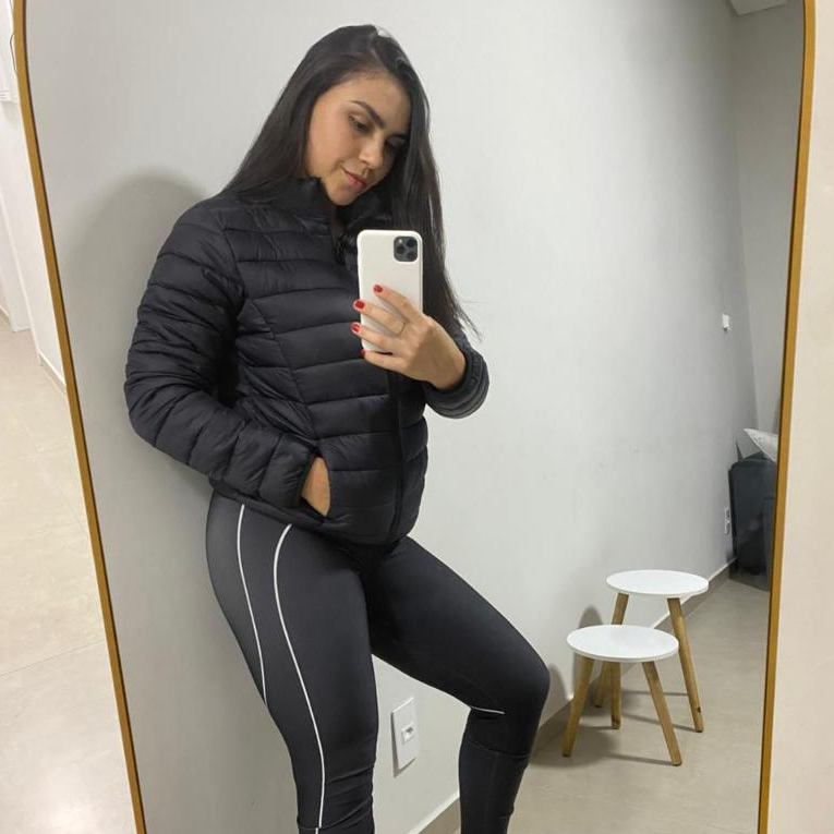 Jaqueta Puffer Bobojaco Feminina Sem Capuz