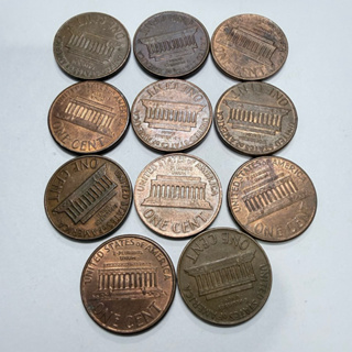 Lote com 11 moedas de One cent Datas Variadas USA revestimento cobre em Oferta na Shopee