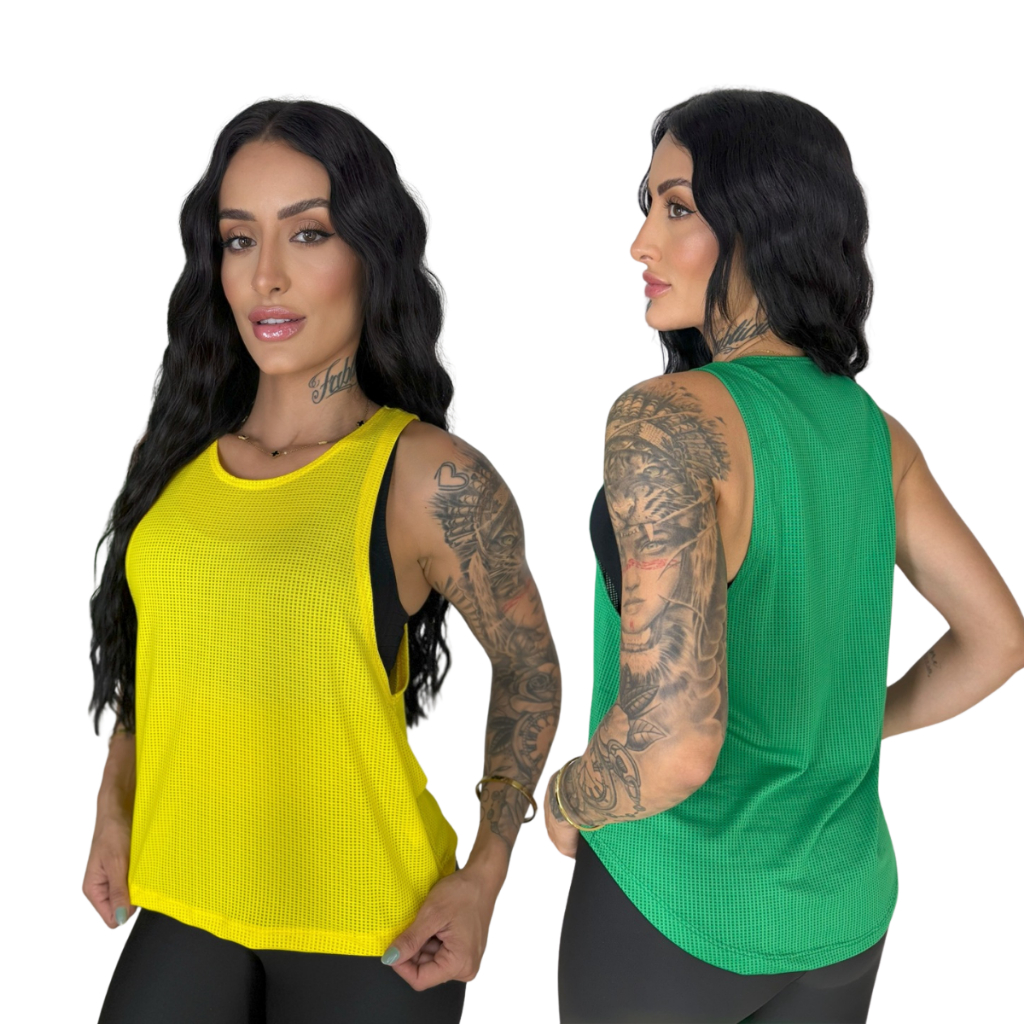 Regata Dry Fit  Feminina Telinha Tampa Bumbum Academia Fitness em Oferta na Shopee