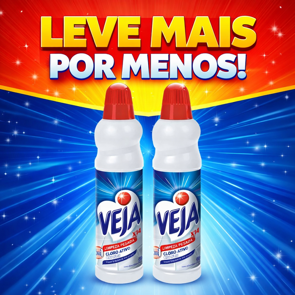 Veja Limpeza Pesada X-14 500ml | Alta Performance | Remove Gordura Difícil | Multiuso em Oferta na Shopee