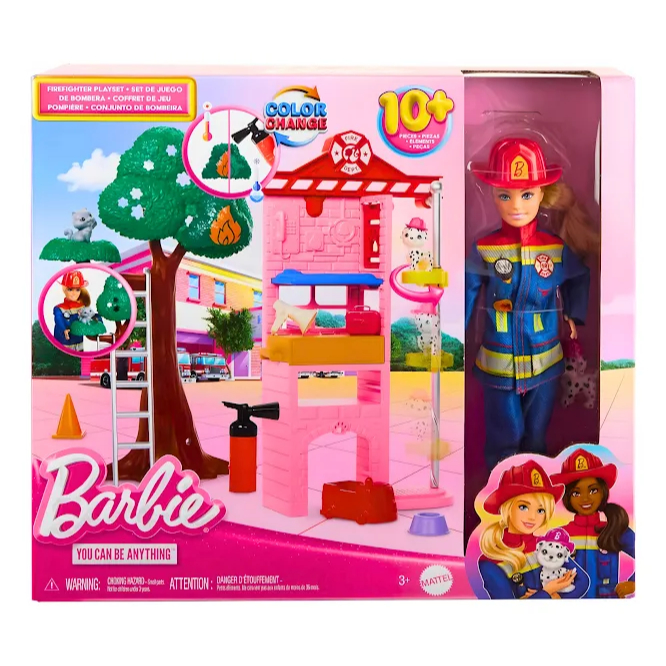 Boneca Barbie Profissões Playset Bombeira - Mattel HRG55