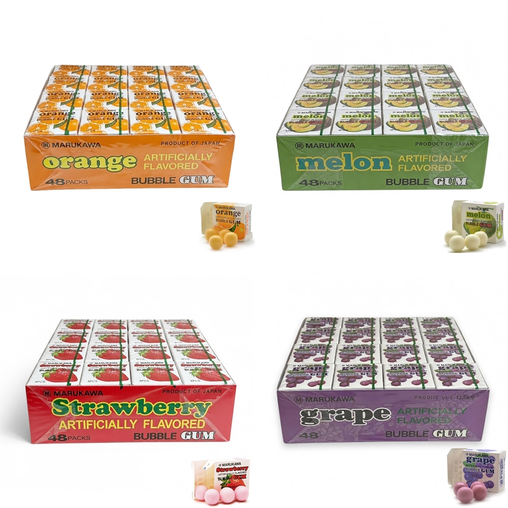 CHICLETE MARUKAWA FUSEN GUM - 1 CAIXA COM 48 UNIDADES - IMPORTADO DO JAPÃO - ESCOLHA O SABOR