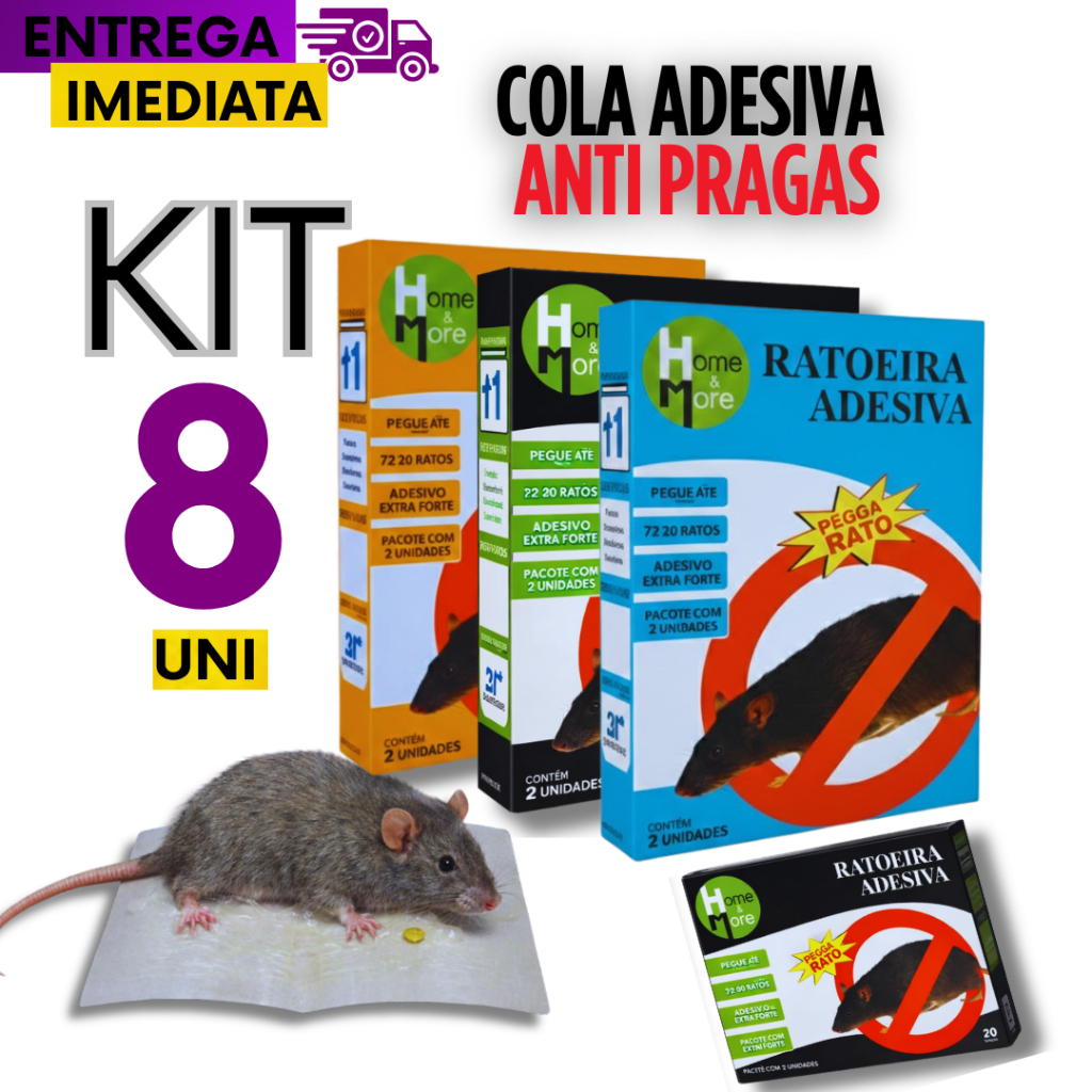 Jogo 8/6/4/3 Cola Adesiva para Pragas e Roedores Armadilha Cola Pega Insetos Rasteiros Anti Pragas em Oferta na Shopee