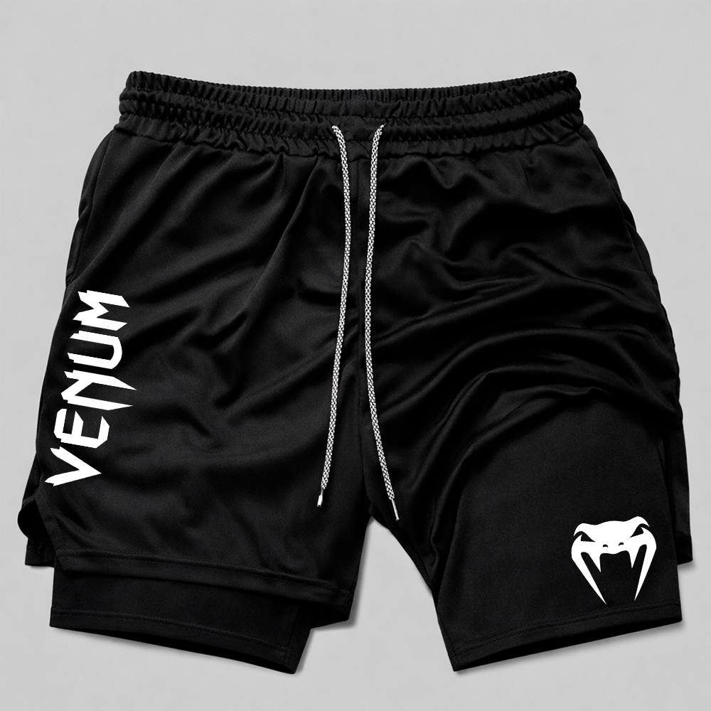 Short Compressão 2 em 1 venum Unissex Estampa arte marcial Treino Academia Fitness Esporte