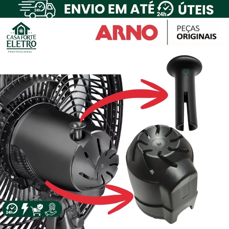 Capu e Pino Oscilação Original Ventilador Arno 40cm Compatível com as séries VF, VU e VE