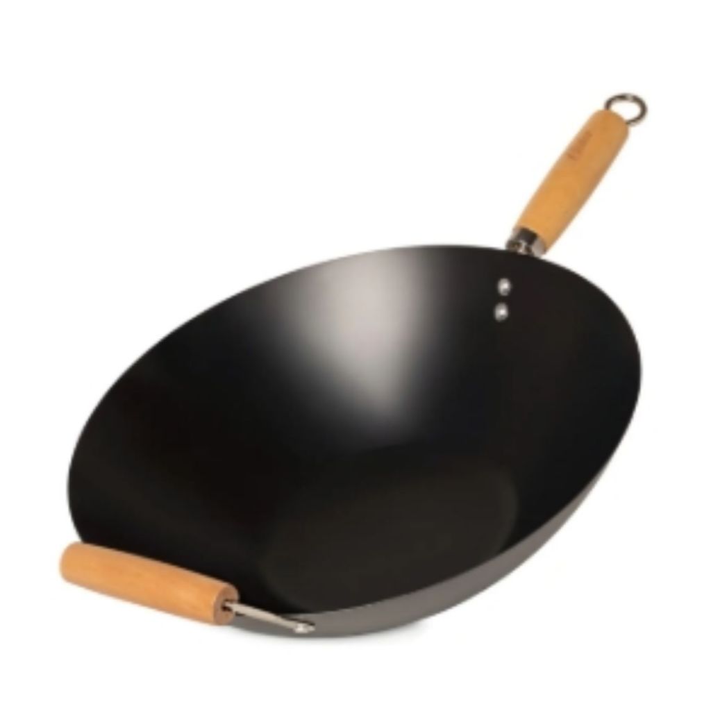 FRIGIDEIRA WOK ORIENTAL OSTER 34CM 7 LITROS EM ACO CARBONO ANTIADERENTE BRAYDEN - PRETO
