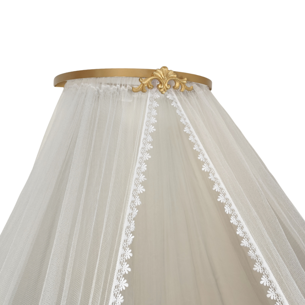 Dossel arabesco com mosquiteiro tule para berço