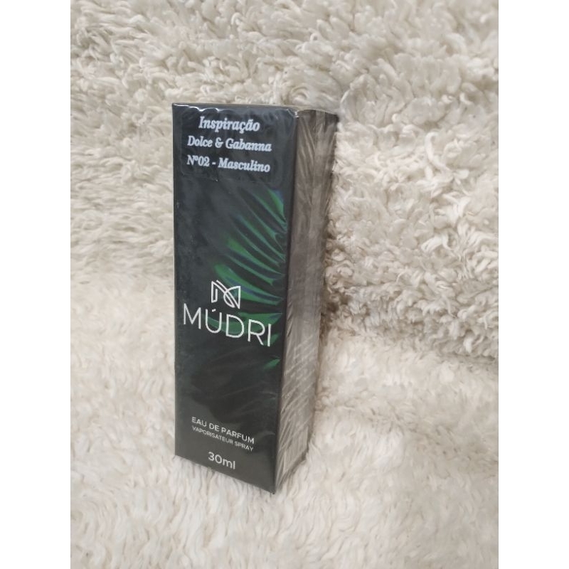 Perfume Masculino MÚDRI Nº02 Inspiração Dolce & Gabbana 30ml Eau de Parfum