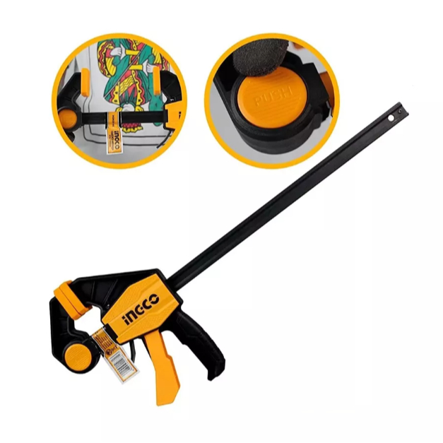 Grampo Tipo Sargento de Aperto Rápido Ingco 6 12 ou 18 Pol Capacidades 60kg 135kg Resistente