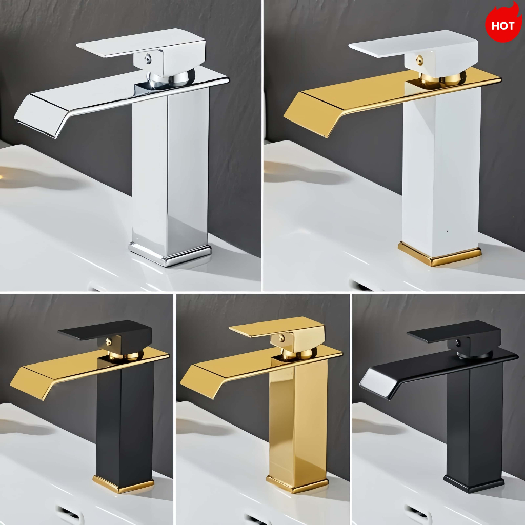 Torneira Banheiro Cuba Baixo Cascata Inox Bancada Metal  Acabamento Brilhante - 18CM em Oferta na Shopee