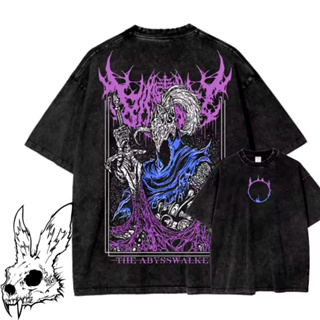Camiseta Estonada Lavada Vintage Dark Souls Soulsborne Remastered Game Geek Graphic Unissex em Oferta na Shopee
