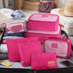 Kit Organizador de Malas 6 pcs + Necessaire Rocambole