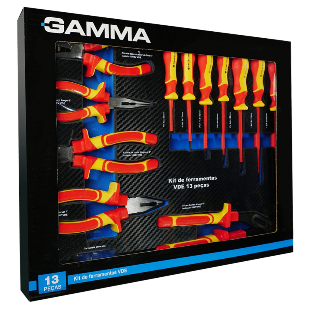Kit Ferramentas Isoladas 1000v Vde 13 Peças G19566ac Gamma em Oferta na Shopee