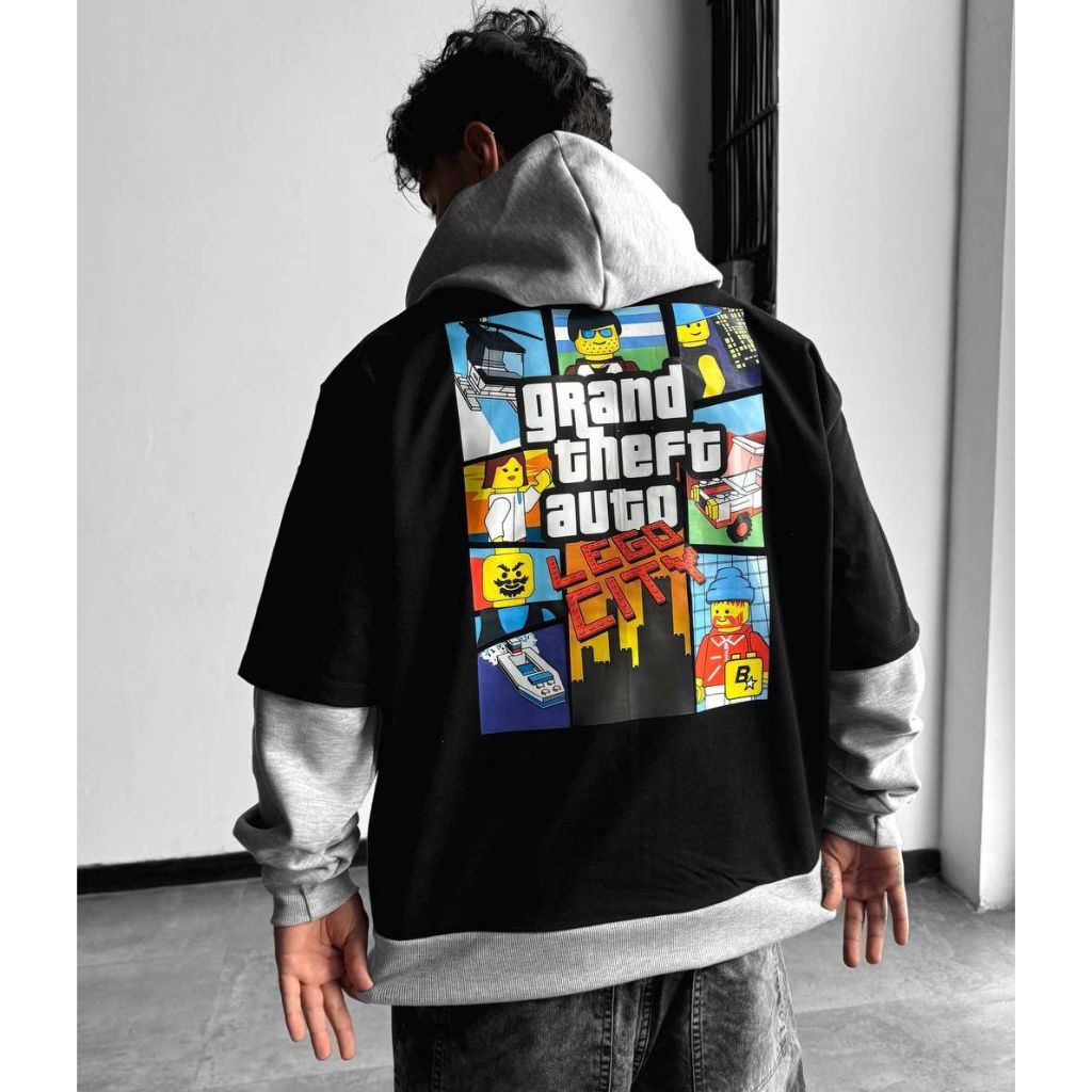 Camiseta Oversized GTAF Leg City Aftersoul Unissex Plus Size P ao G6 100% Algodão