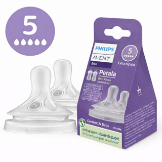 Bico De Mamadeira Pétala 3.0 N°5 T5 - 6m+ 2 Unidades Philips Avent em Oferta na Shopee
