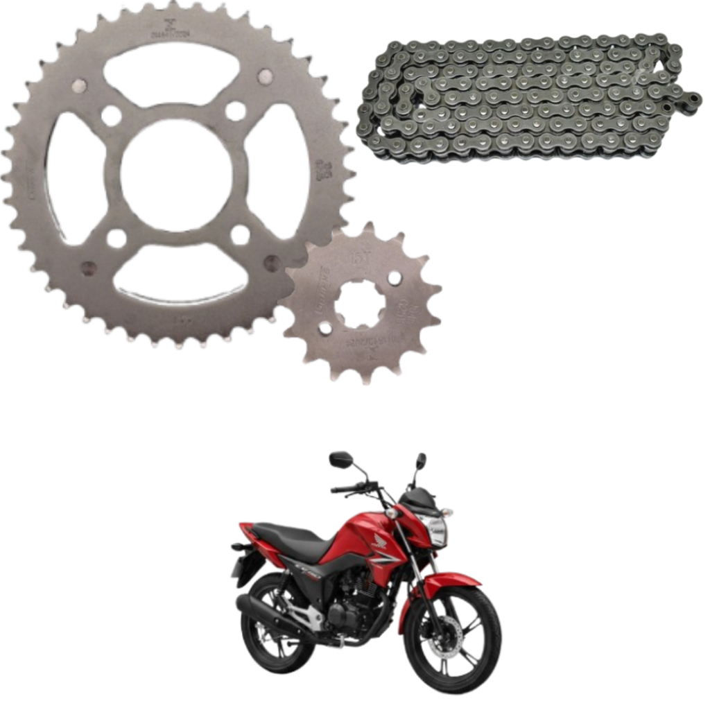 Kit Relação Tração Transmissão Com Retentor Cg Titan Fan 160 2016 2017 2018 A 2025 MODELO ORIGINAL em Oferta na Shopee