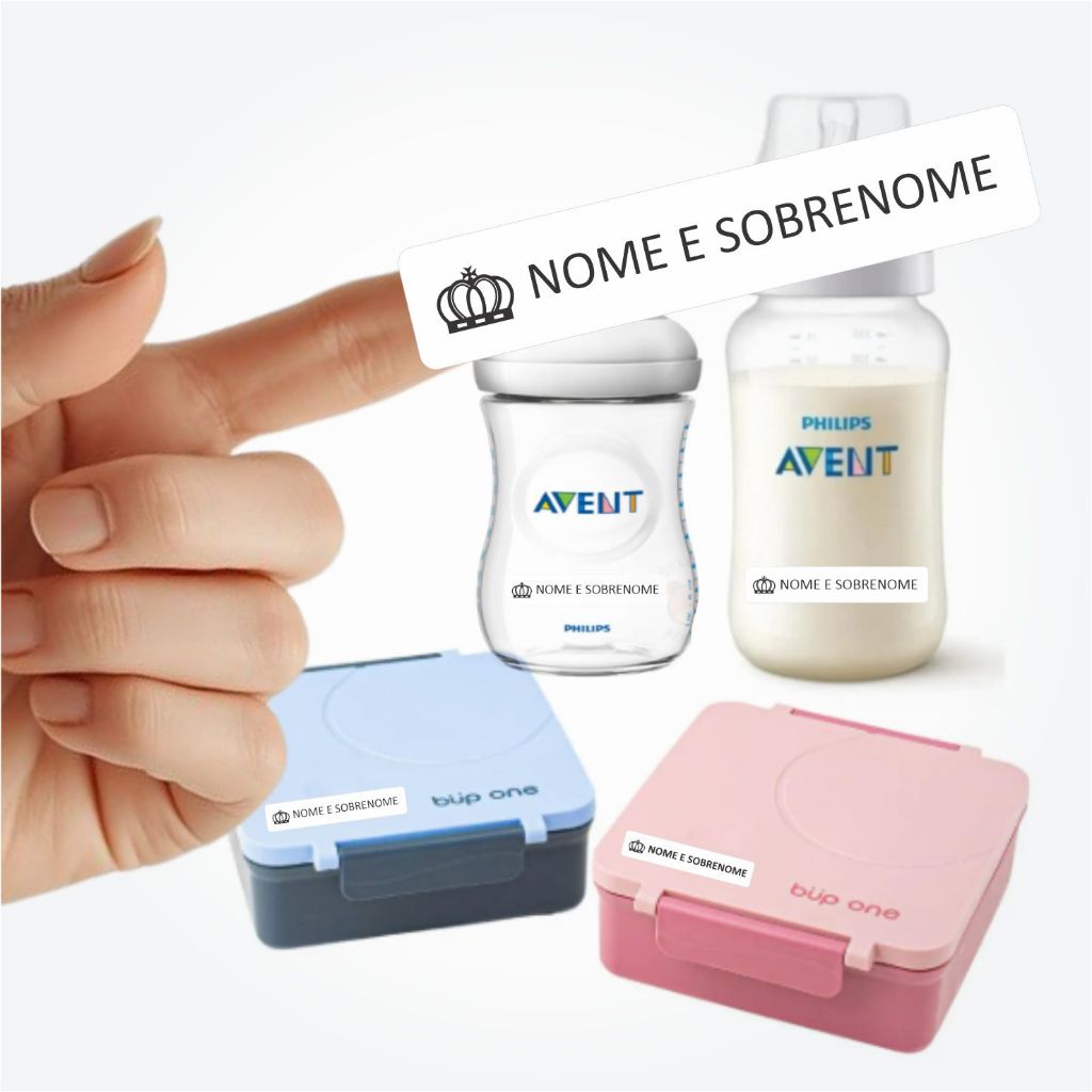 Etiquetas Escolares em Vinil Branco à Prova D'Agua 4,6x1cm em Oferta na Shopee