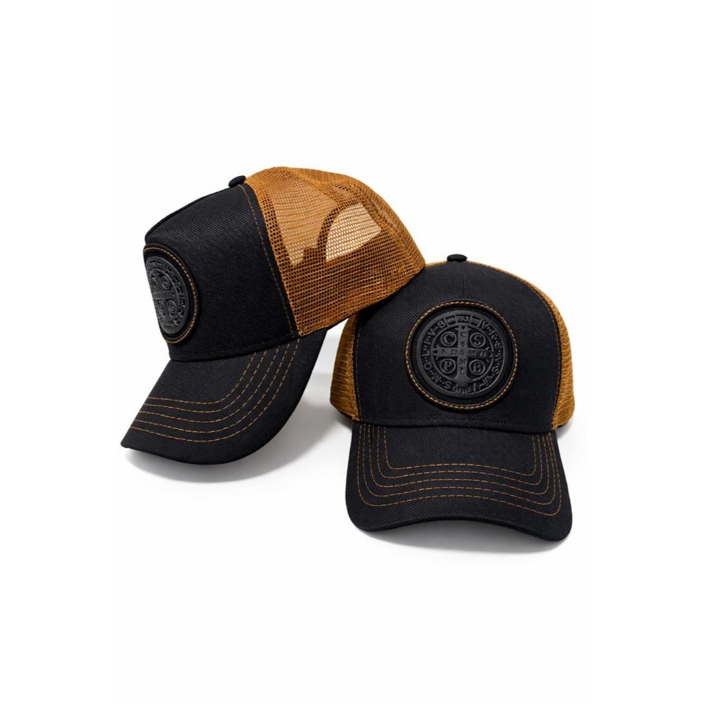 Boné São Bento Original Bordado em Alto Relevo Chapéu masculino Telinha trucker tela caminhoneiro