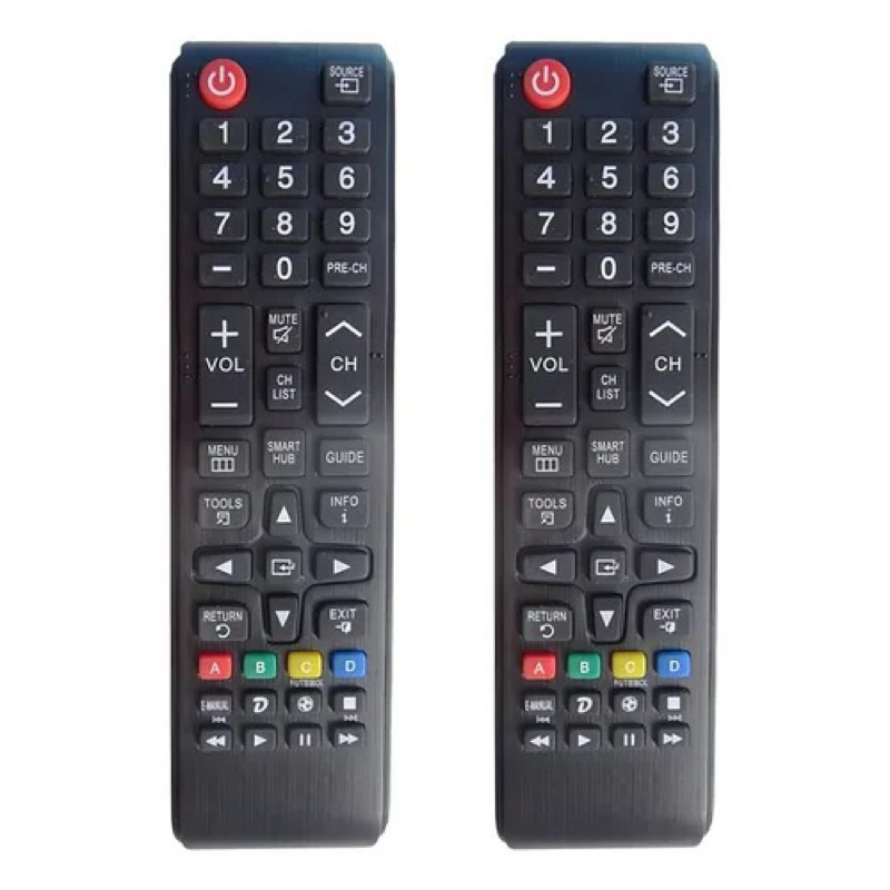 kit 2 Controle Remoto para TV Samsung Smart TV – Compatível com Diversos Modelos | Botão Netflix / Smart Hub 7031