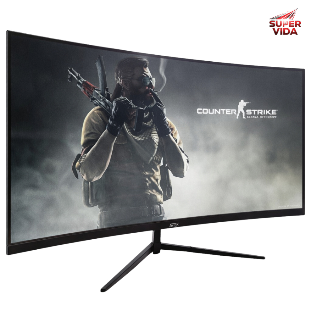 Monitor Led 32” Com Alto-falante Curvo, 1ms 180Hz Full HD, G-Sync/FreeSync, 90% sRGB,  Antirreflexo