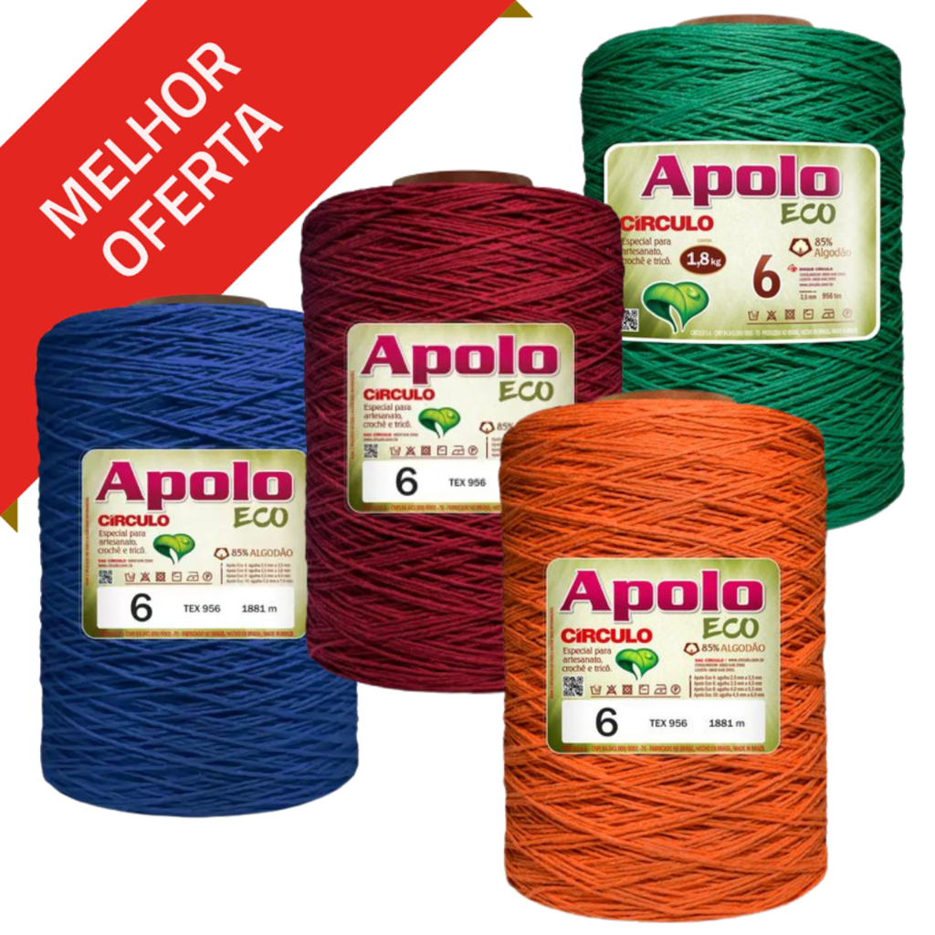 BARBANTE APOLO N°6 1,8KG CÍRCULO em Oferta na Shopee