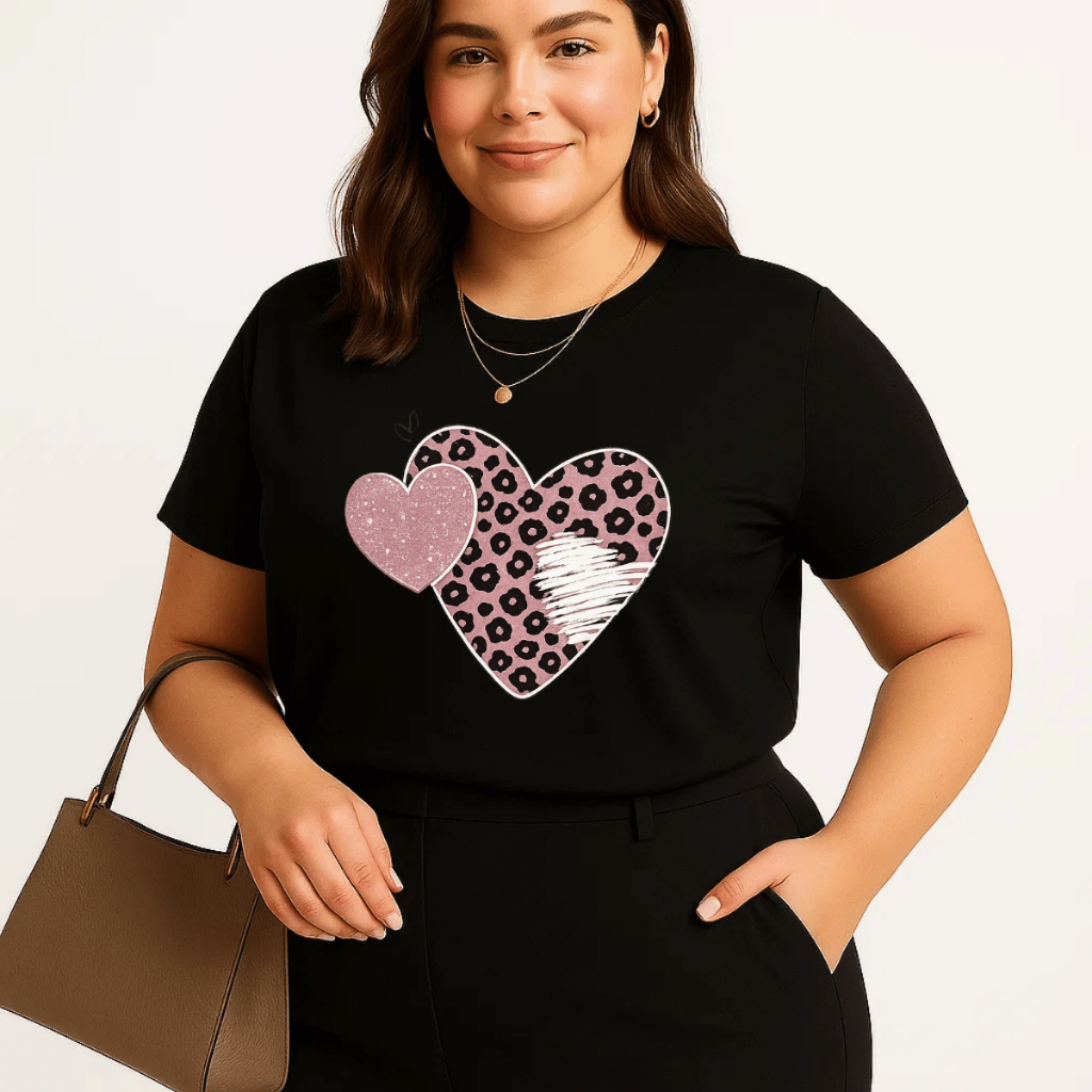 Camiseta Plus Size Feminina P Ao G5 Algodão 100% Estampada Borboletas Azul Básica Casual Academia Verão