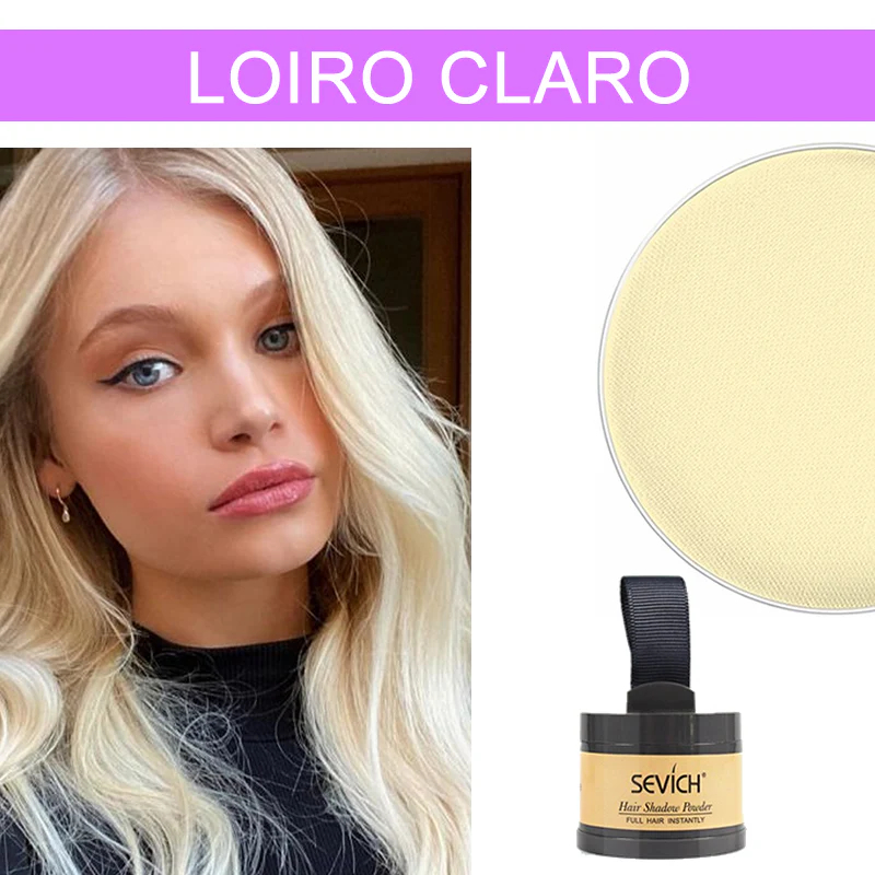 Pó de Sombra para Cabelo - Concelador Unissex com Cobertura Natural