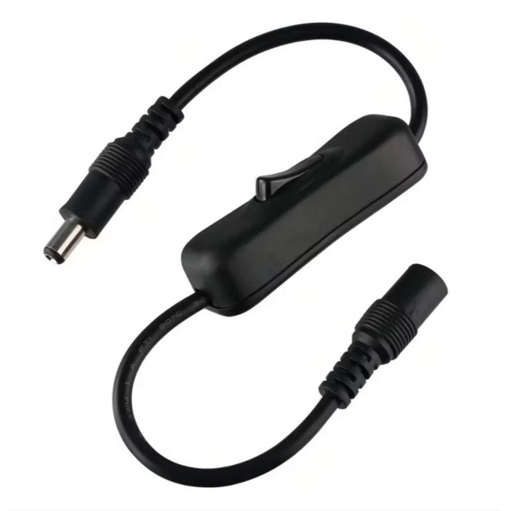 Interruptor P4 Botão Liga/Desliga Cabo Plug Macho e Fêmea