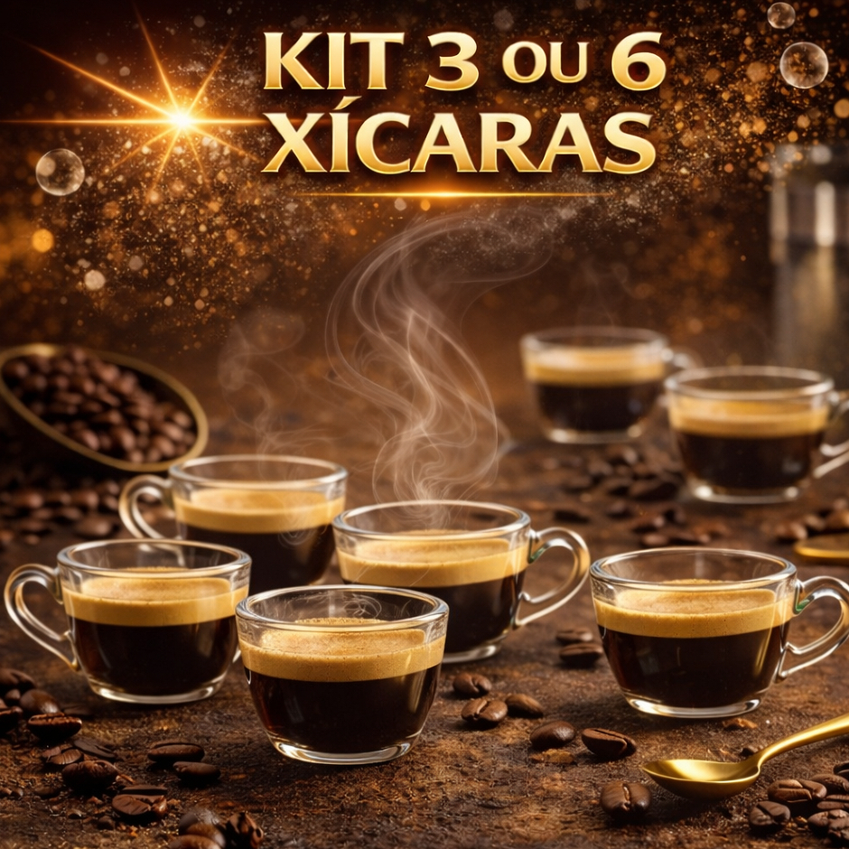 Jogo Xícaras Em Vidro Kit Canecas Para Chá Café