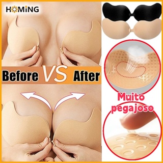 Sutiã Adesivo Sem Alças Push Up Silicone Invisivel Levanta Seio Alto Colante Reutilizável para Mulheres em Oferta na Shopee