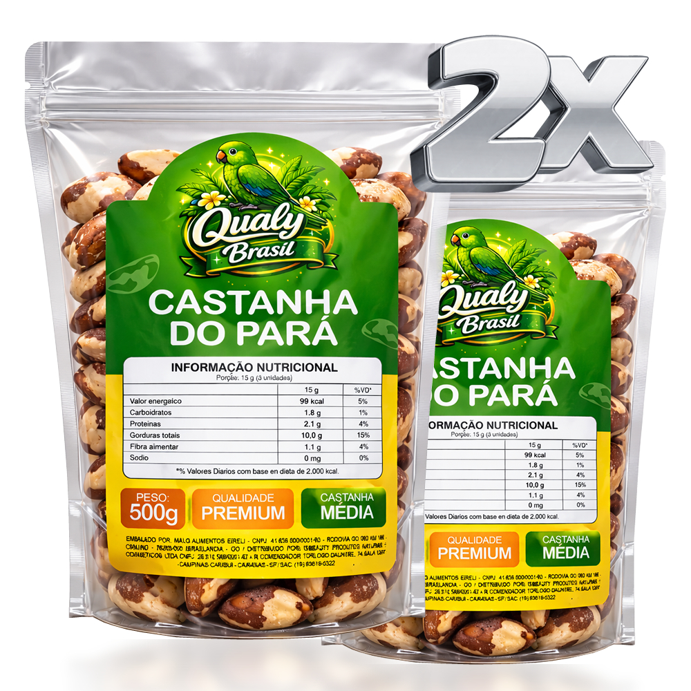 Kit 2x Castanha do Pará Inteira Premium 1KG 🌰 Natural e Fresca | Direto do Produtor | Com ATM em Oferta na Shopee