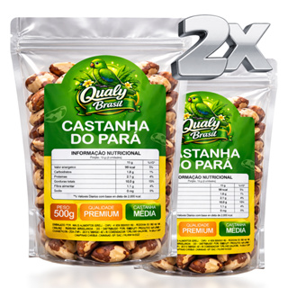 Kit 2x Castanha do Pará Inteira Premium 1KG 🌰 Natural e Fresca | Direto do Produtor | Com ATM em Oferta na Shopee