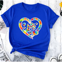 Blusa Tshirt Autismo Feminina Algodão Camiseta Autista