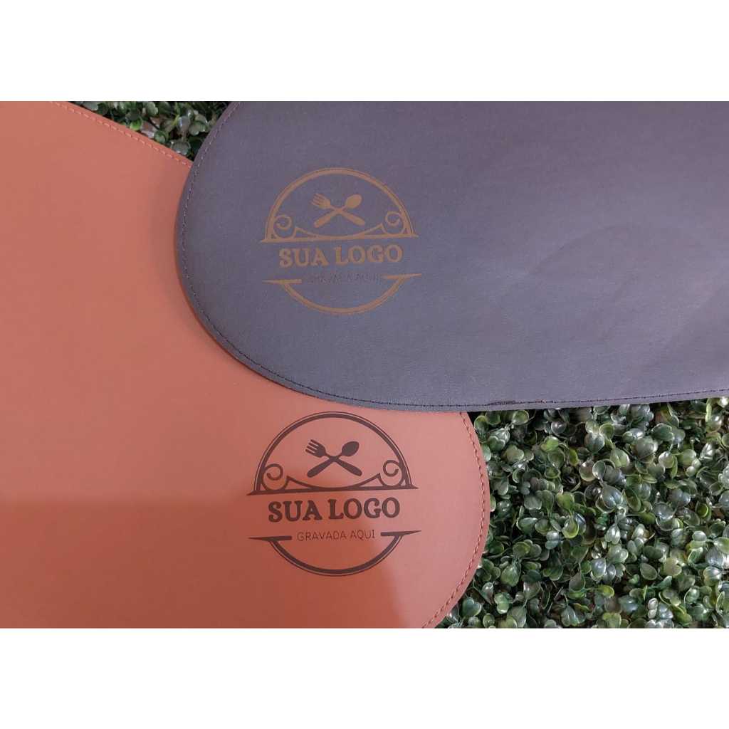 6 Sousplat + Porta Copos Personalizados - Sua logo ou iniciais em Oferta na Shopee