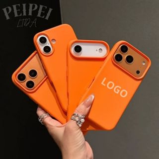 Capa Capinha Silicone de Cor Laranja Branca Preta Para iPhone 17 17PRO 17 PROMAX 17AIR em Oferta na Shopee
