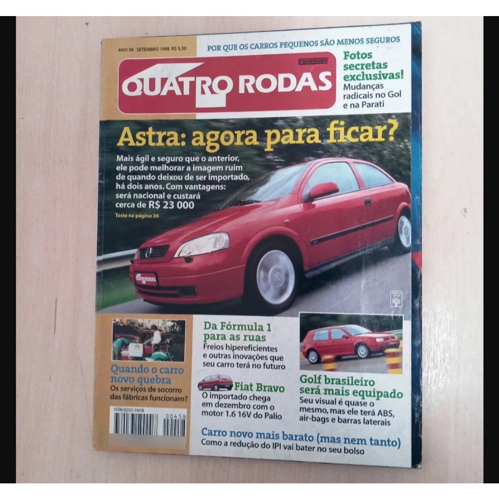 Revista Quatro Rodas 458 1998 Ranger Dakota Astra Passat Variant Mondeo Vitara Dakota