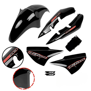 Kit Carenagem Titan 150 Preto 2004 2005 2006 2007 2008 + Adesivos Paralama + Tampa Lateral + Rabeta em Oferta na Shopee
