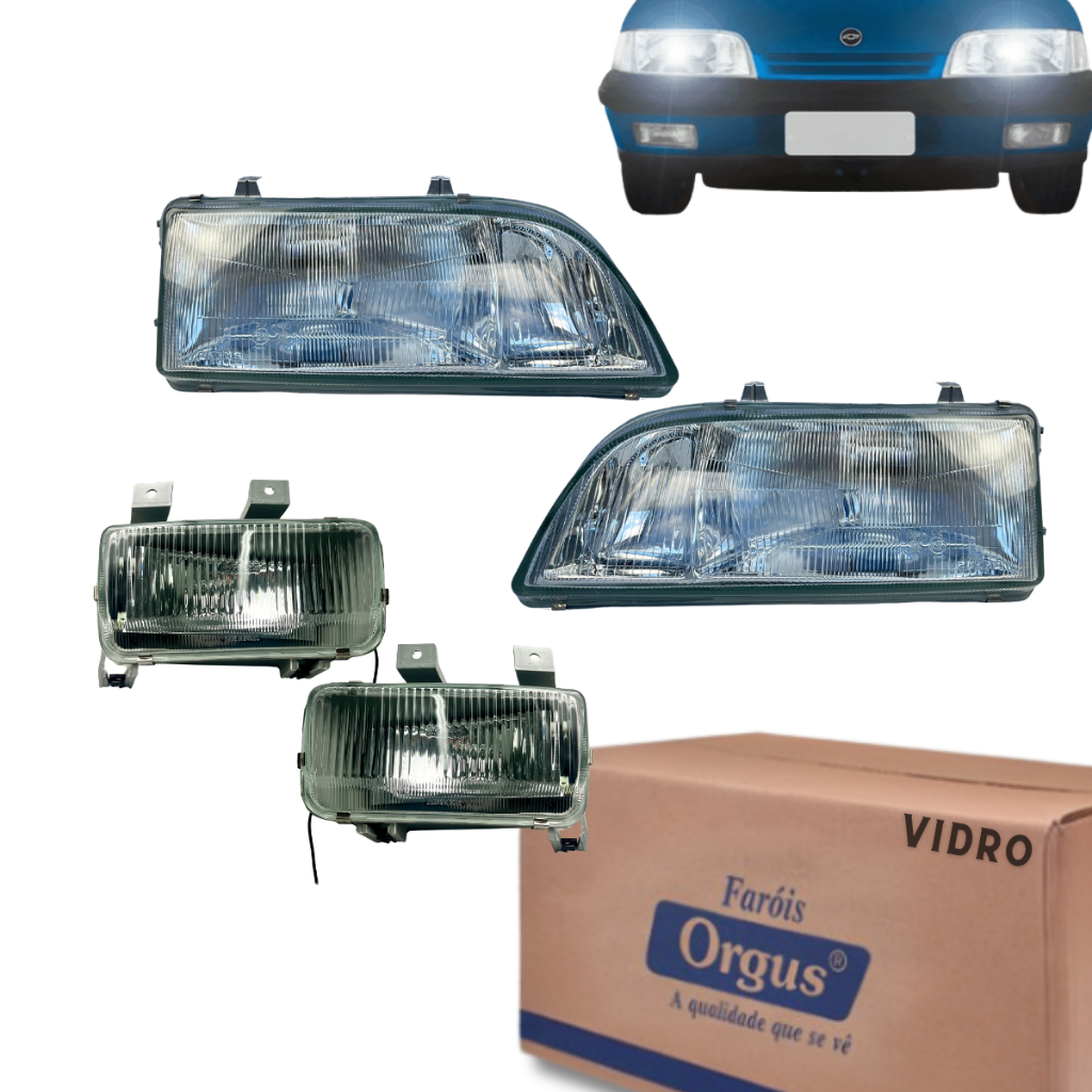 Par Farol Auxiliar + Principal Monza Tubarão 1991 1992 1993 1994 1995 1996 1997 - Orgus - Modelo Cibie
