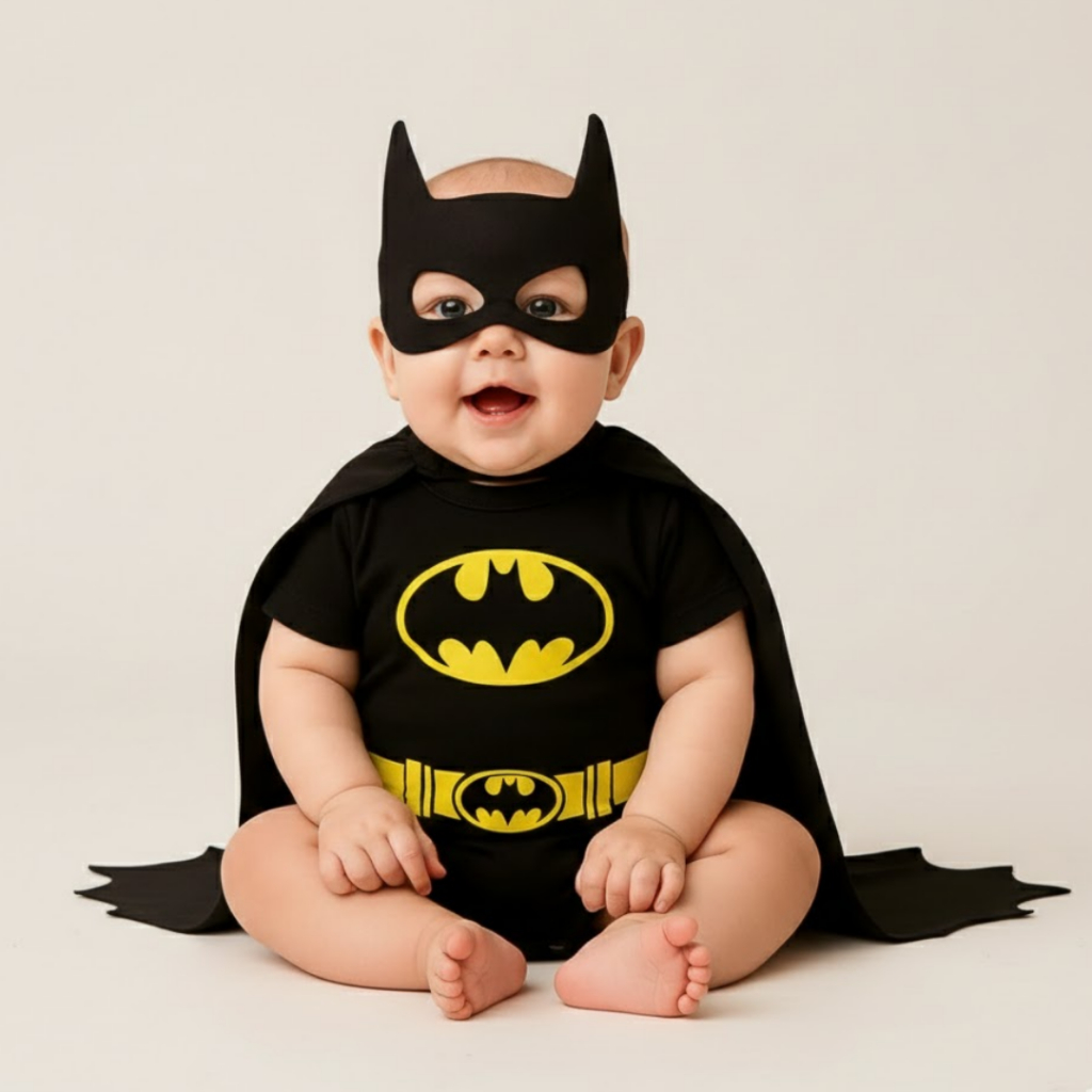 Body Bebê Infantil Mêsversário Temático Batman Super Confortável Lançamento
