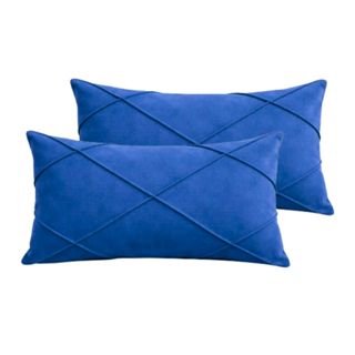 Kit 2 Almofadas Baguete de Suede Drapeada Luxo 50x30 Almofada Cheia para Sófá Sala Quarto em Oferta na Shopee