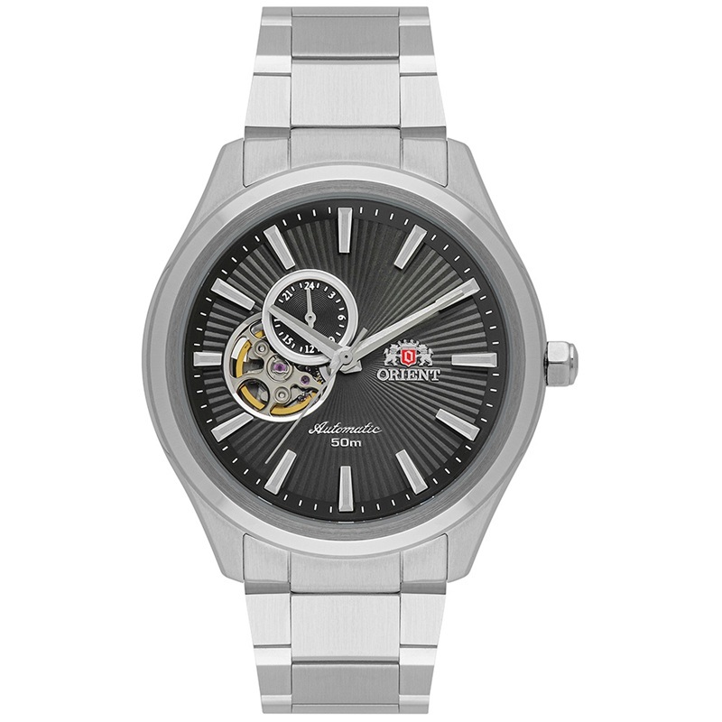 Relógio Orient Automático Masculino Aço Esqueleto  NH3SS005 G1SX