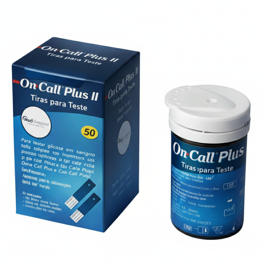 50 Tiras On Call Plus II Glicose Medir Glicemia Fita Teste Original em Oferta na Shopee