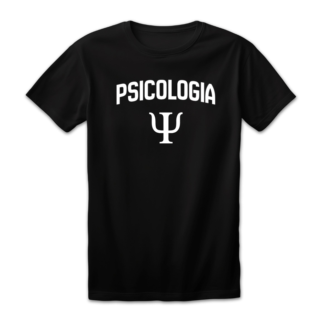 Camiseta Unissex Algodão Estampa Psicologia Psicóloga Faculdade Moda Profissão Verão Casual Promoção