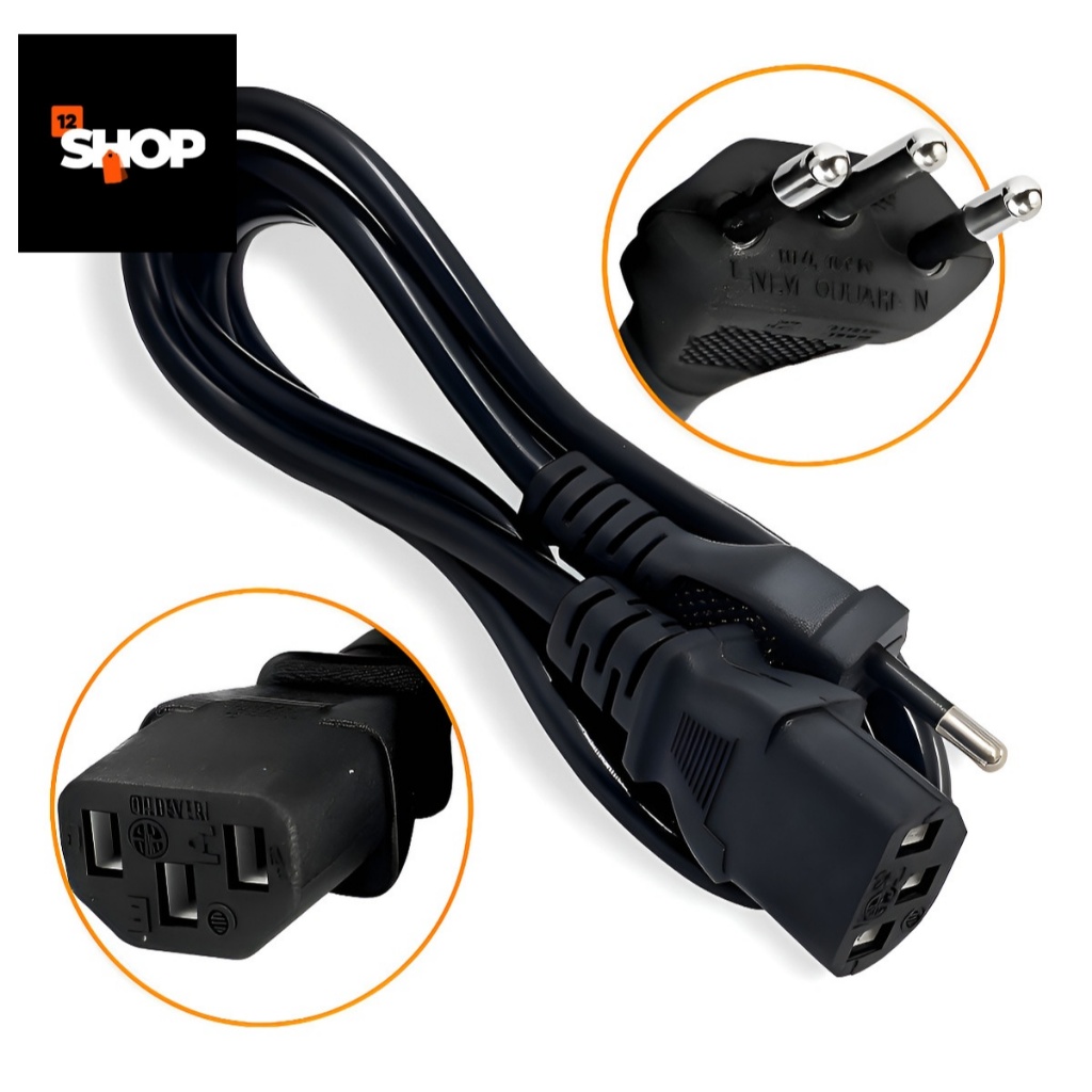 Cabo Força Tripolar 1,50m Fonte Pc Televisão Monitor Panela em Oferta na Shopee